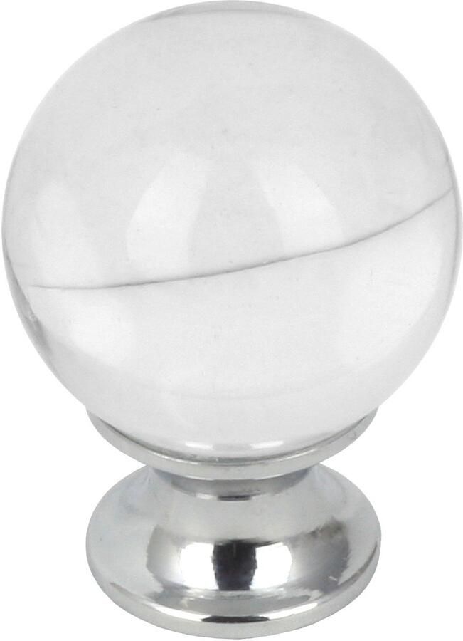 Lavita Domino Meubelknop CRYSTAL D30mm M6 – WIT 1 stuk Hoge Kwaliteit Kastknop Deurknop Deurknoppen voor kasten Deurknopjes Meubelknoppen Keukenkast Grepen Ladeknop Ladegreep Kastgrepen