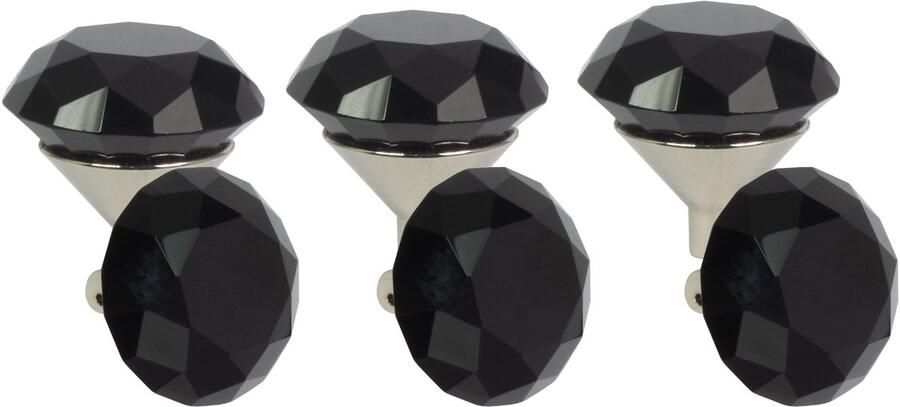Lavita Domino Meubelknop CRYSTAL G30mm M6 – ZWART 6 stuk Hoge Kwaliteit Kastknop Deurknop Deurknoppen voor kasten Deurknopjes Meubelknoppen Keukenkast Grepen Ladeknop Ladegreep Kastgrepen