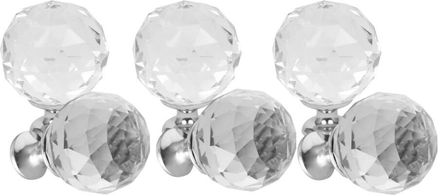 Lavita Domino Meubelknop CRYSTAL PALACE C30mm M6 – WIT 6 stuk Hoge Kwaliteit Kastknop Deurknop Deurknoppen voor kasten Deurknopjes Meubelknoppen Keukenkast Grepen Ladeknop Ladegreep Kastgrepen