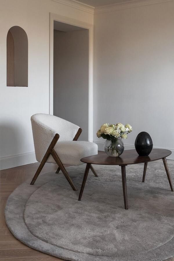 Layered Residue New Pearl Vloerkleed 200 x 300 cm Grey Organic Wool Dining room Living room Bedroom Plain Industrial Modern