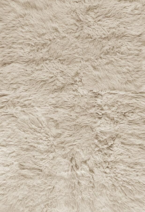 Layered Shaggy Oatmeal Vloerkleed 140 x 200 cm Beige Rectangular Wol Eetkamer Woonkamer Slaapkamer Effen Shaggy Hoogpolig Scandinavisch Modern