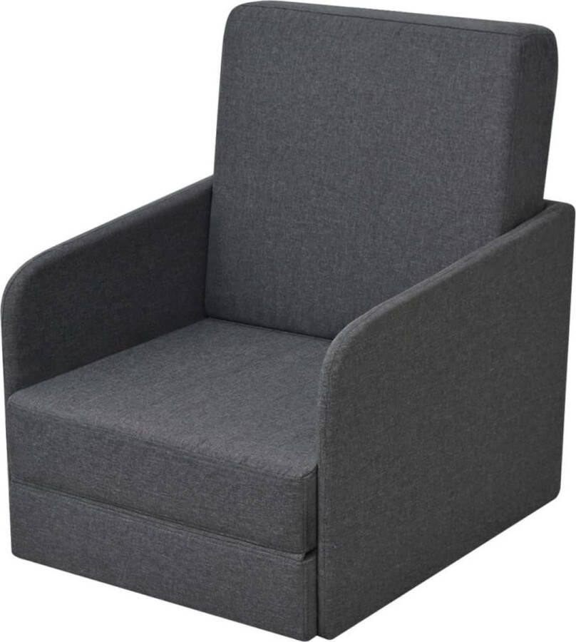 LBB Slaapstoel Uitklapbaar Slaapbank Logeerbed Zetelbed Slaapfauteuil Vouwbed 1 persoons Zeer comfortabel Grijs - Foto 1