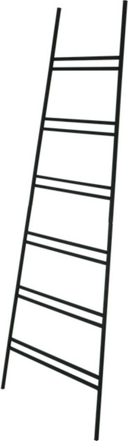 LBB Wandrek 150x50 Handdoekenrek Badkamer Vrijstaand Ladderrek Magazinerek Boekenrek Zwart