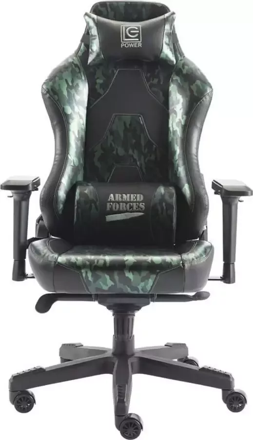 LC-Power Milo Game stoel Bureaustoel Gaming Stoel Verstelbare Armleuningen Hoofdkussen Leger