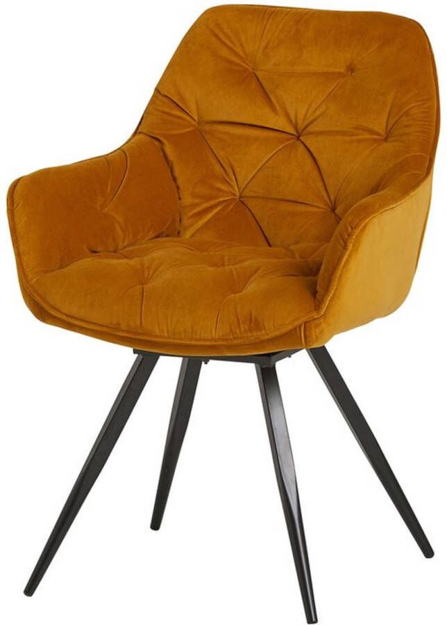 Le Chair Eetkamerstoel Vince Okergeel Velvet