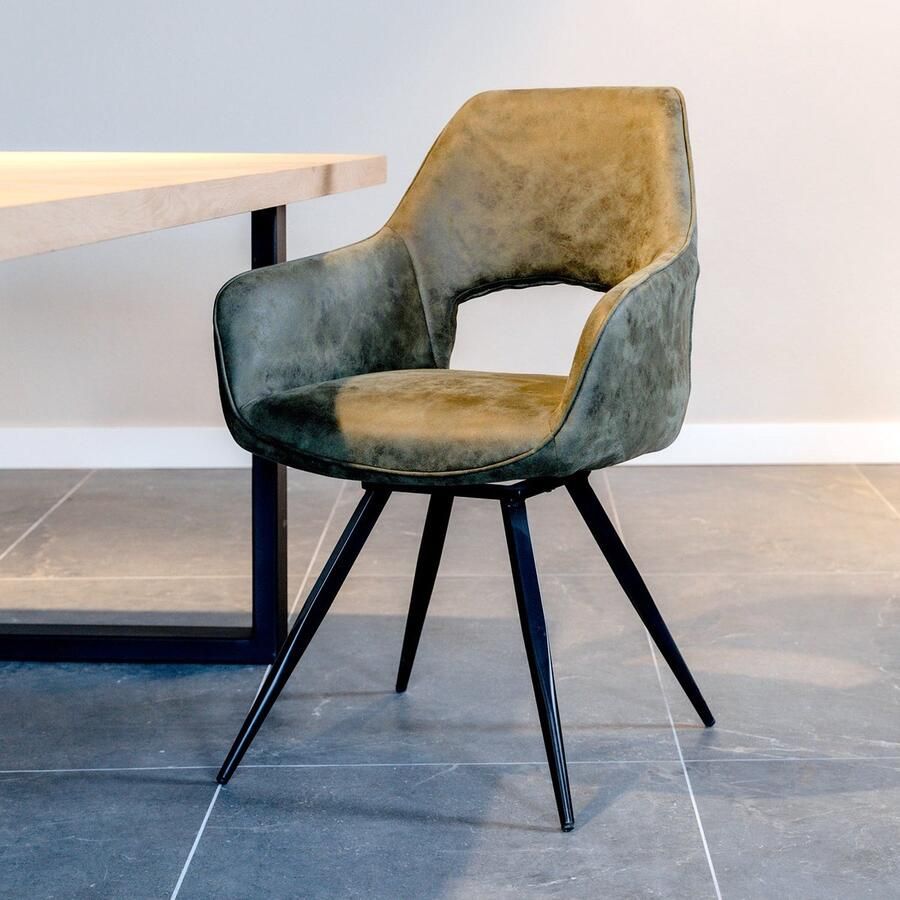Le Chair Eetkamerstoel Dante Micro Olive