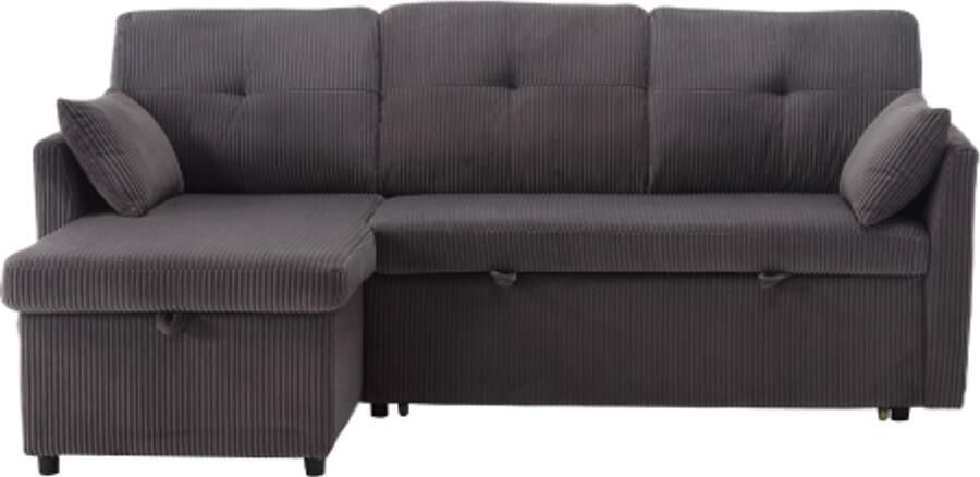 Learnlogic multifunctioneel sofa bed met opbergruimte en uittrekbaar bed wisselbare chaise longue sofa bed modulair L-vormige sofa modulair hoeksofa voor woonkamers