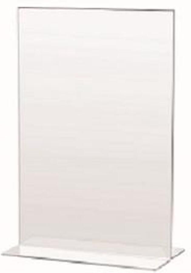 Lebez 7087 menuhouder Tafelbladhouder Transparant Acryl