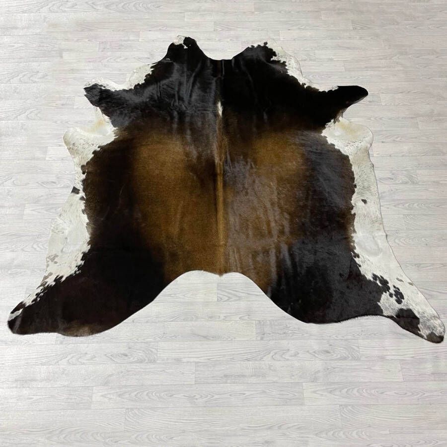 Lederstore Koeienhuid bruin zwart wit 210x220cm M L