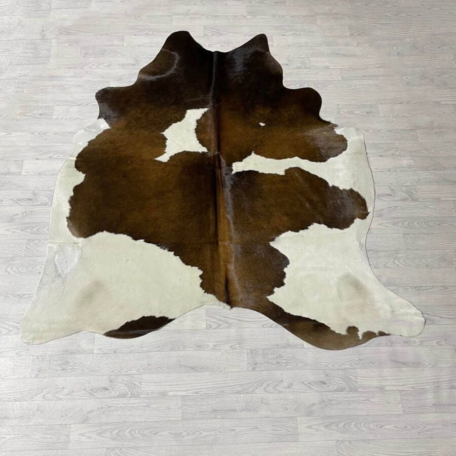 Lederstore Koeienhuid bruin zwart wit 215x195cm M L