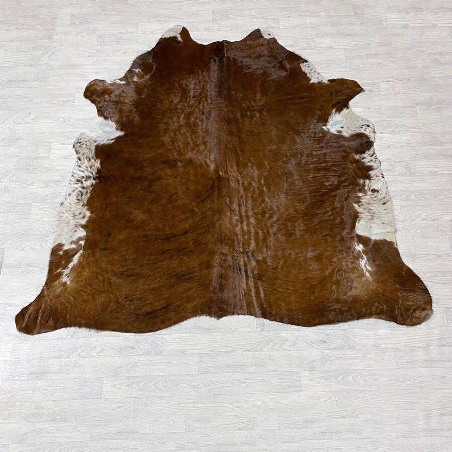 Lederstore Koeienhuid bruin zwart wit 215x220cm M L