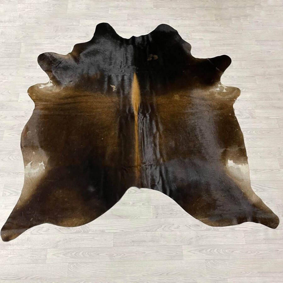 Lederstore Koeienhuid bruin zwart wit 220x215cm M L