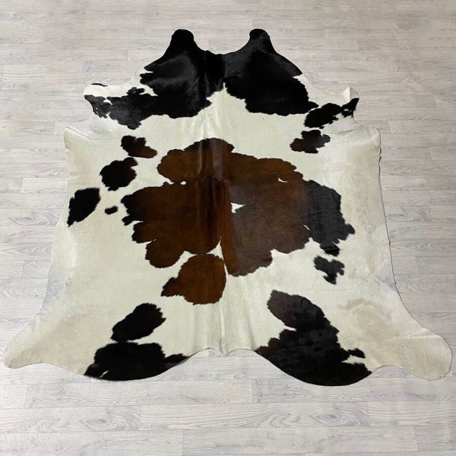 Lederstore Koeienhuid bruin zwart wit 230x205cm XL