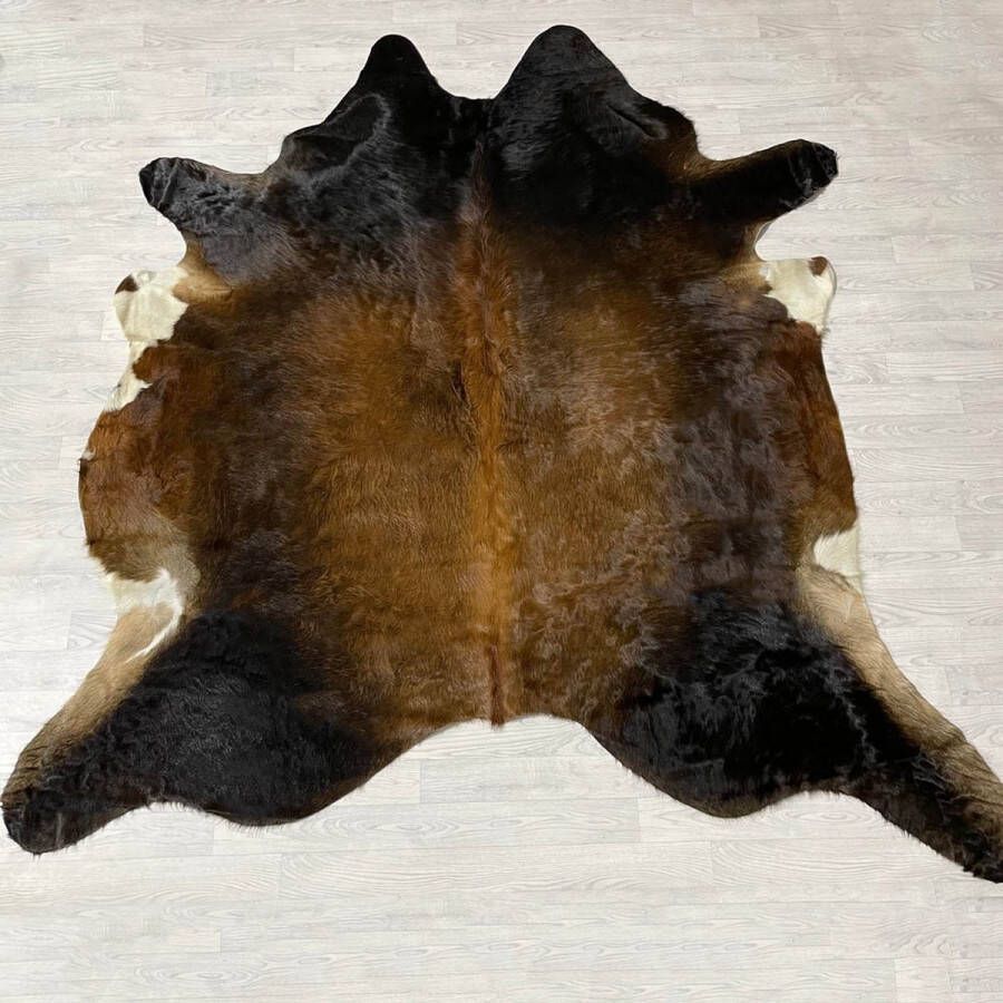 Lederstore Koeienhuid bruin zwart wit 265x240cm XXL
