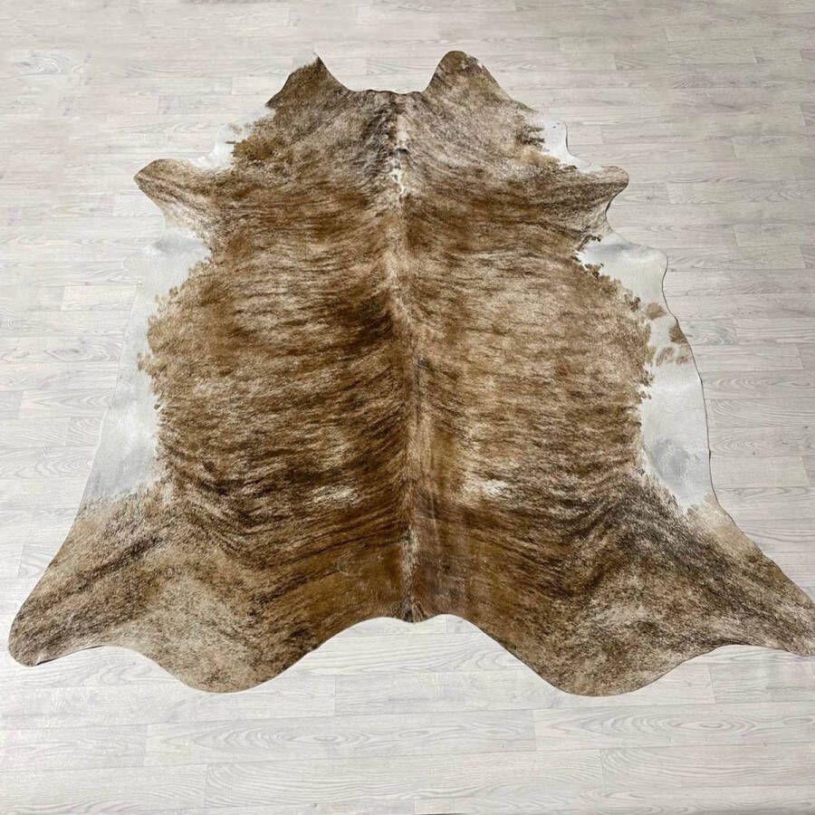 Lederstore Koeienhuid bruin zwart wit brindle 250x220cm XXL