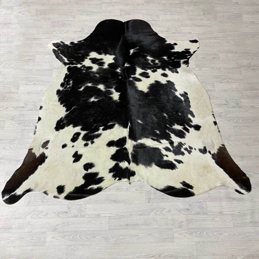 Lederstore Koeienhuid zwart bruin wit 205x210cm M L
