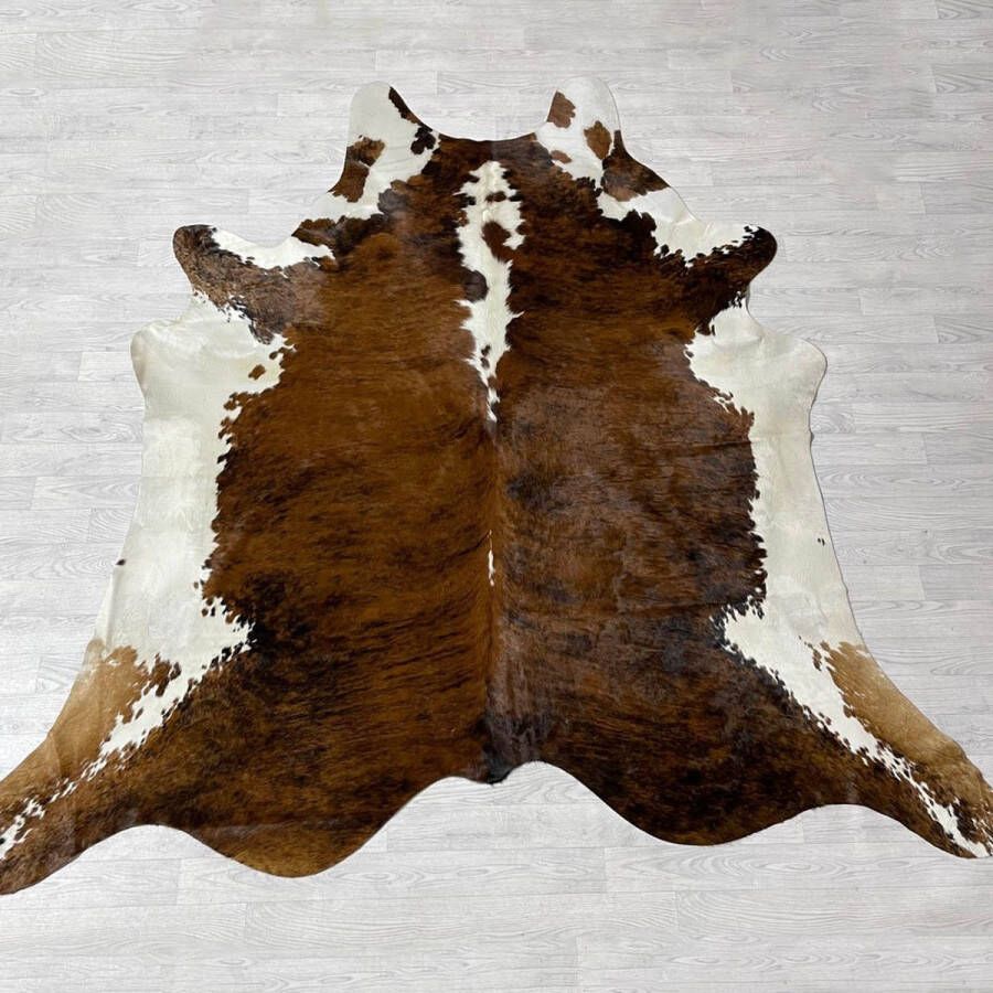 Lederstore Koeienhuid zwart wit bruin brindle 250x205cm XL