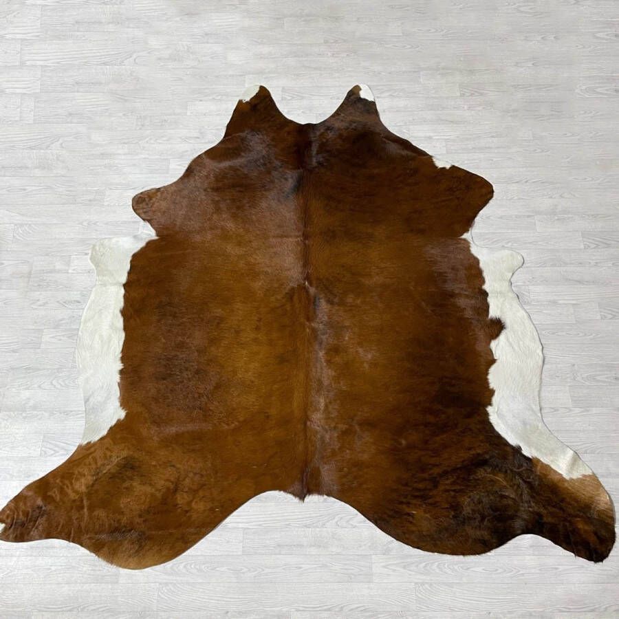 Lederstore Koeienhuid zwart wit bruin brindle 250x250cm XL