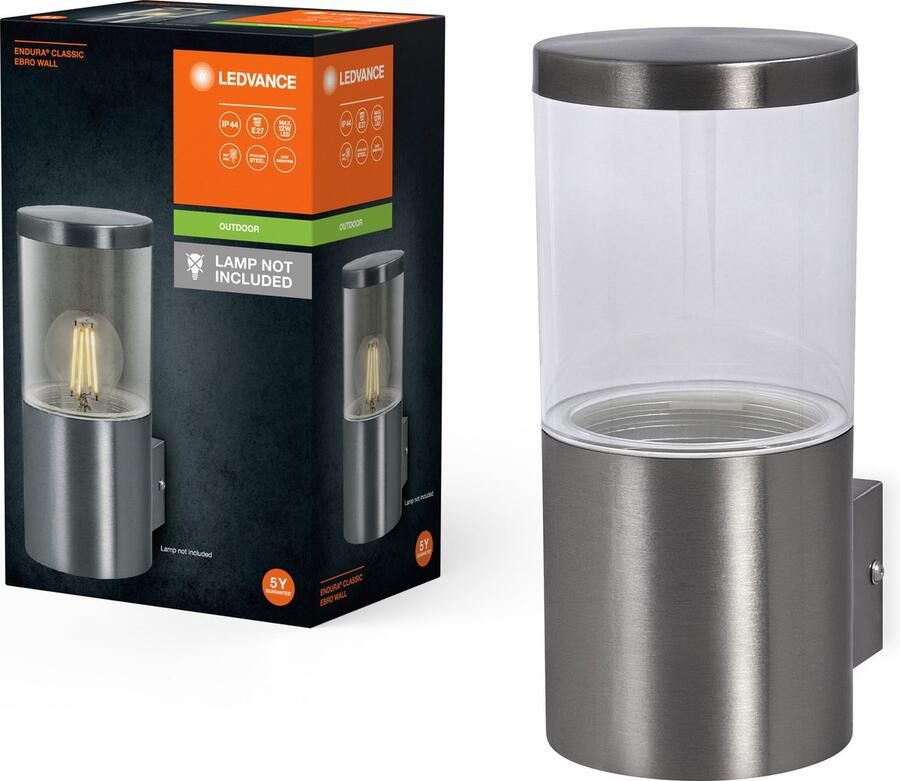 Ledvance ENDURA CLASSIC EBRO WALL buitenlantaarn wandlamp edelstaal snelle en eenvoudige installatie beschermingsklasse IP44 flexibel gebruik in buitenruimtes - Foto 2