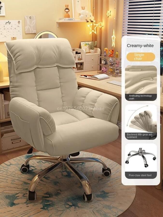 LEEF 5 standen 90°- 175° Ergonomische Bureaustoel Zacht Comfortabel Ergonomisch Hoogte Verstelbaar Kantoorstoel- Mesh met 4d Verstelbare Armleuning Hoofdsteun Thuis Recreatiestoel Fauteuil- Zwart Relaxstoel Office Gaming Chair- Game Gaming Stoel BLACK