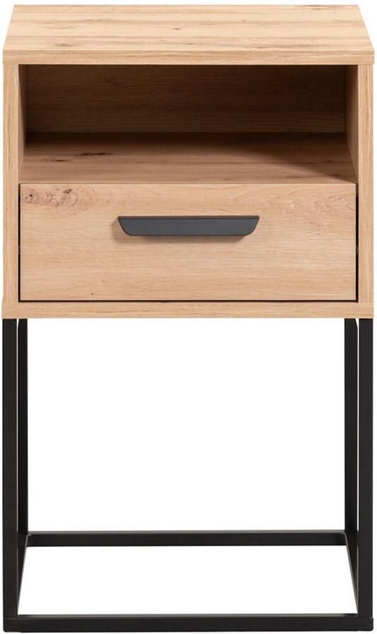 Leen Bakker Nachtkastje Tokio 1 lade en vak eikenkleur