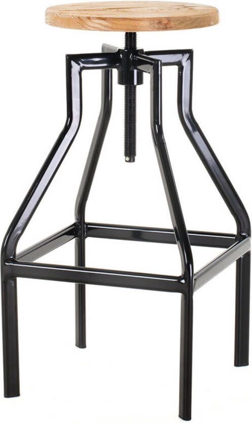 Legend Hoge draaibare kruk zwart in hoogte verstelbaar