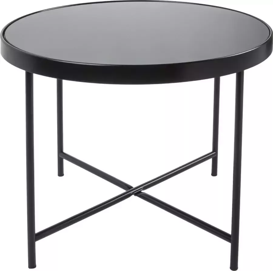 Leitmotiv Coffee table Smooth matt black glass top - Foto 2