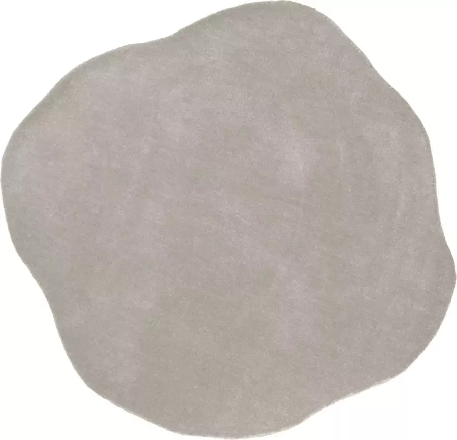 Leitmotiv Carpet Organic Diamond medium wool light grey