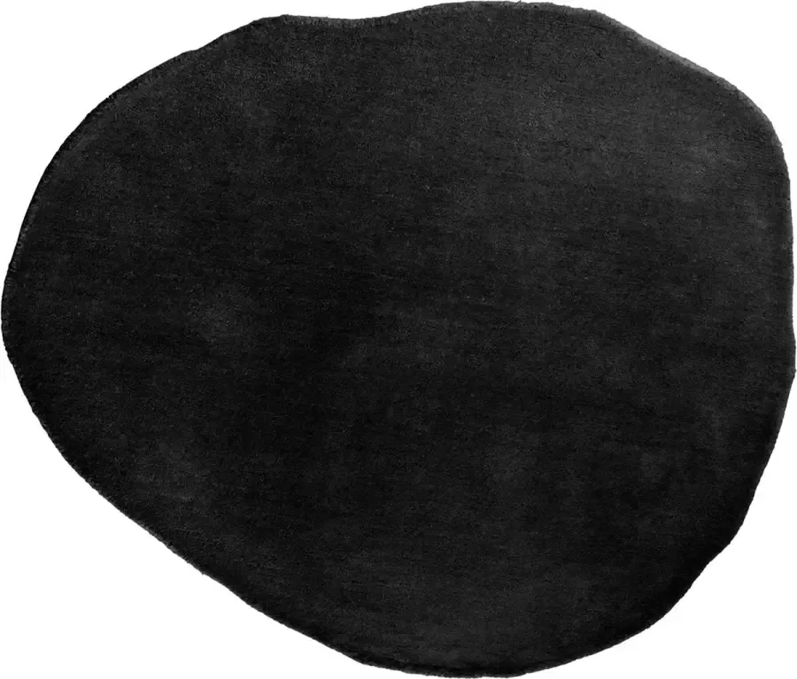 Leitmotiv Carpet Organic Round medium wool black