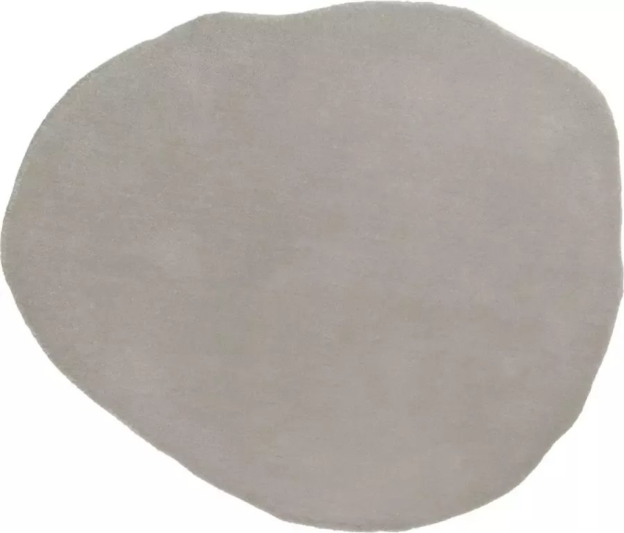 Leitmotiv Carpet Organic Round medium wool light grey