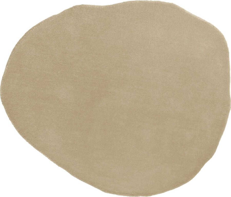 Leitmotiv Carpet Organic Round medium wool sand brown