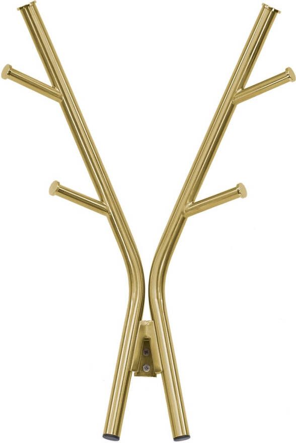 Leitmotiv Wandkapstok Deer Staal Antiek Goud 47 7x11 8x29cm Scandinavisch - Foto 1