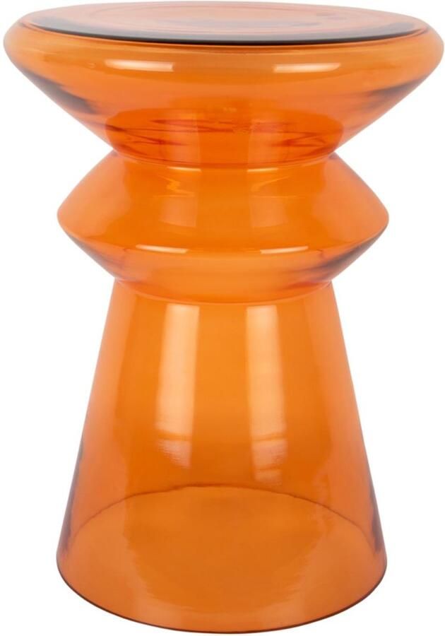 Leitmotiv Bijzettafel Amarre Oranje 32x32x45cm Modern