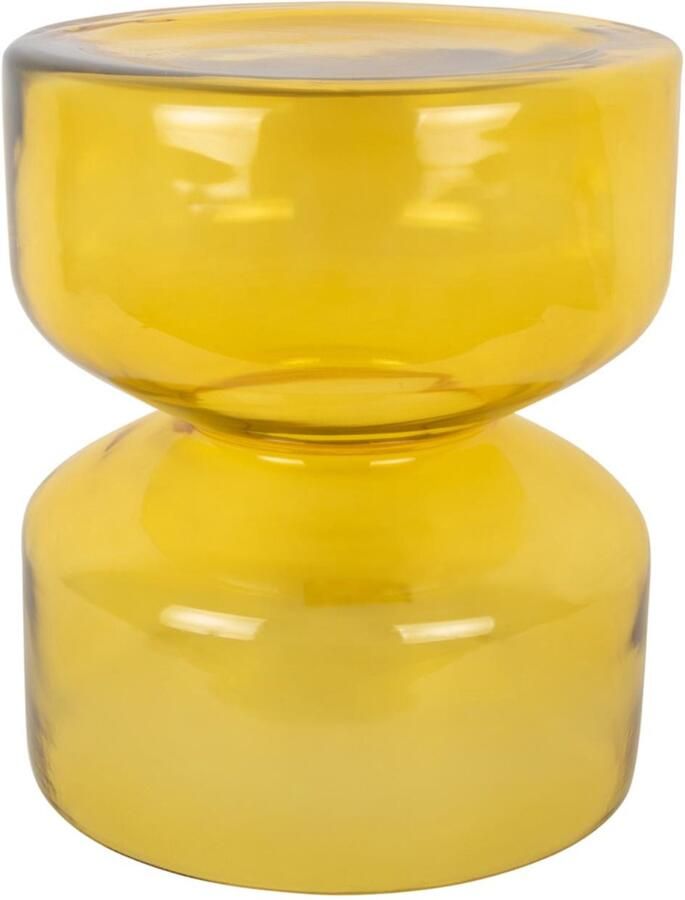 Leitmotiv Bijzettafel Doble Geel 35x35x41cm Modern