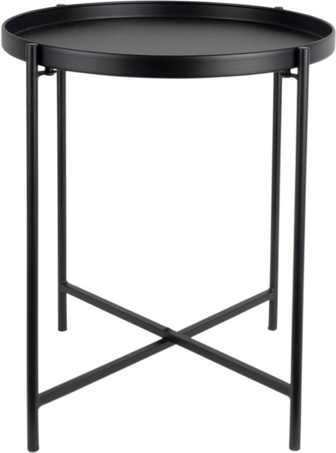 Leitmotiv Bijzettafel Meseta Zwart 40x40x49cm Modern