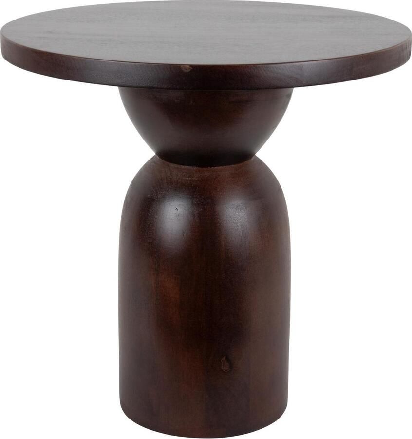 Leitmotiv Bijzettafel Noche Bruin Ø45cm Scandinavisch