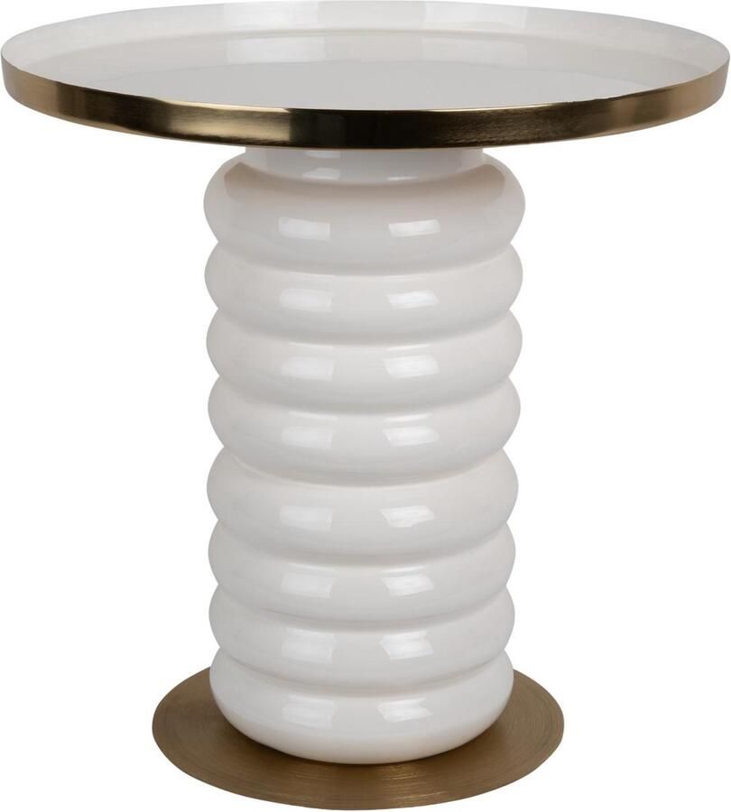 Leitmotiv Bijzettafel Ruby Wit Ø41cm Scandinavisch