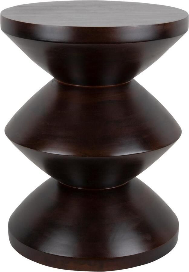 Leitmotiv Bijzettafel Totem Bruin Ø35cm Scandinavisch