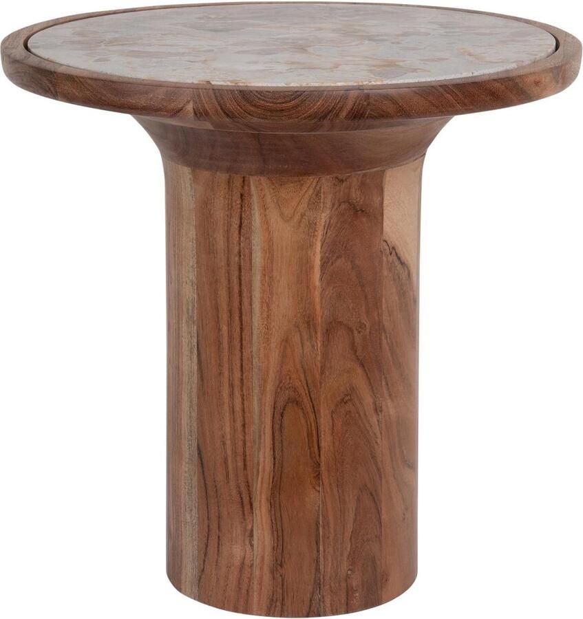 Leitmotiv Bijzettafel Tubo High Bruin Ø40cm Scandinavisch