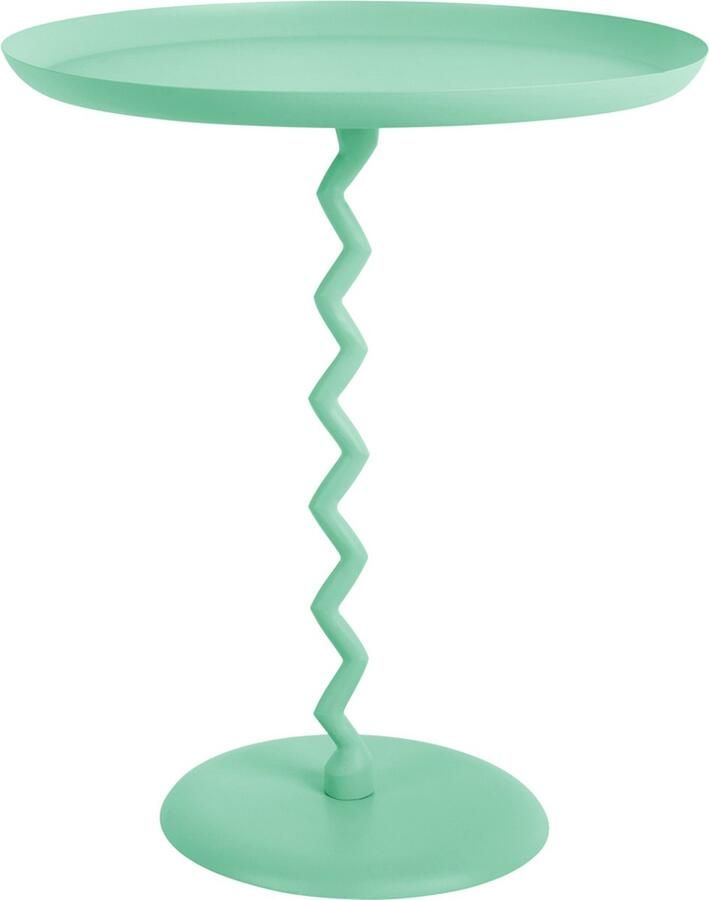 Leitmotiv Bijzettafel Zig Zag Large Turquoise blue