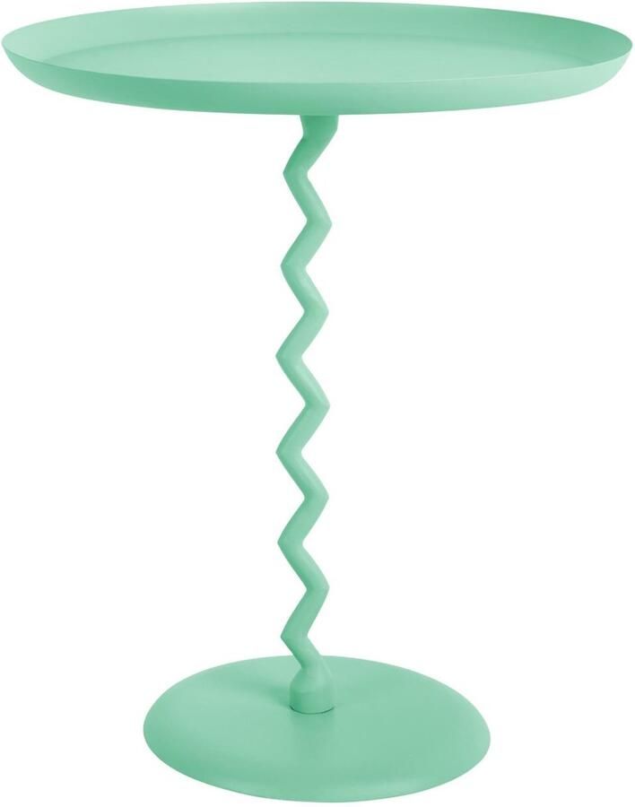Leitmotiv Bijzettafel Zig Zag Turquoise Ø44cm Scandinavisch