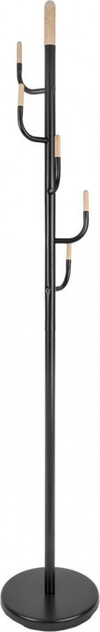 Leitmotiv Kapstok Cactus Staal Zwart met Grenenhout 174x30cm