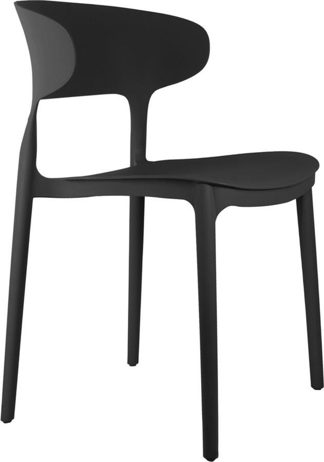 Leitmotiv Eetkamerstoel Fain Zwart