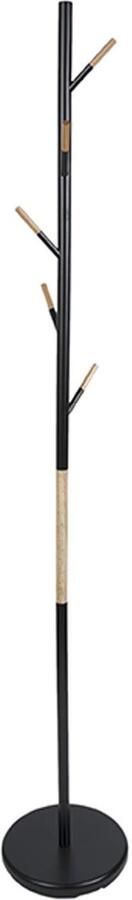 Leitmotiv Kapstok Fushion Zwart met rubber hout 177x28cm Scandinavisch - Foto 1