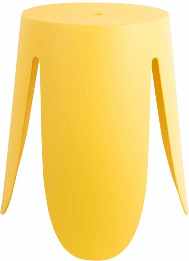 Leitmotiv Poef Stool Ravish Geel Ø43cm Scandinavisch