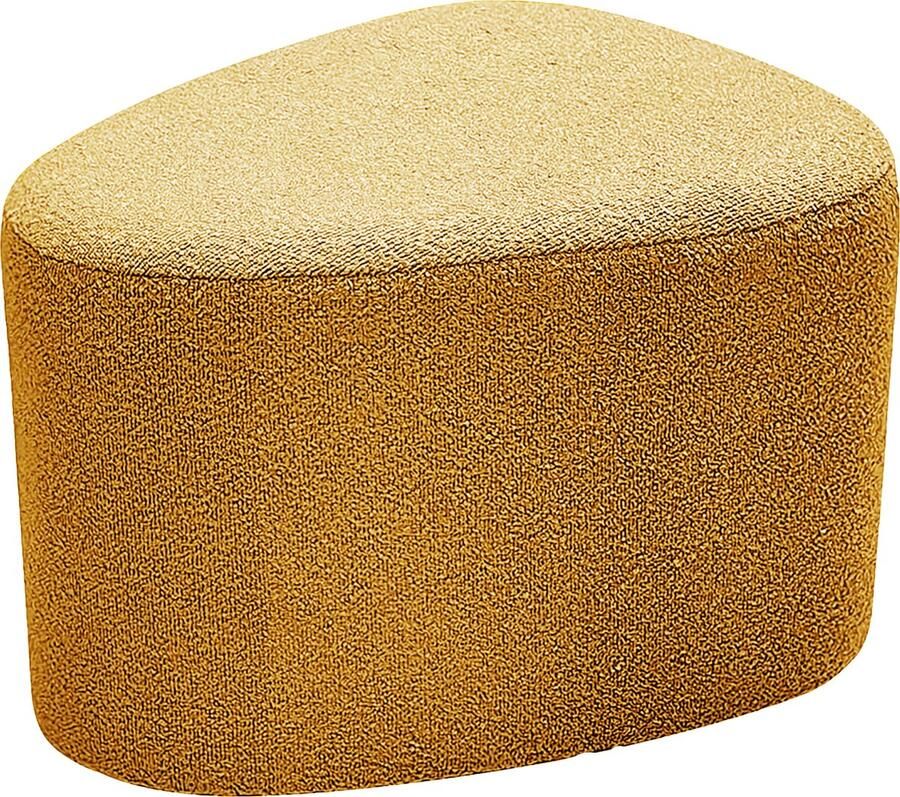 Leitmotiv Poef Ada Organic Geel 40x38cm Scandinavisch