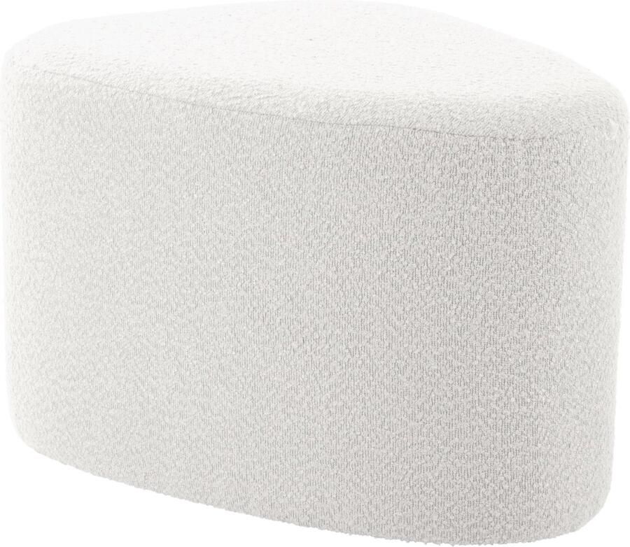 Leitmotiv Poef Ada Organic Large Wit 60x47x38cm Scandinavisch