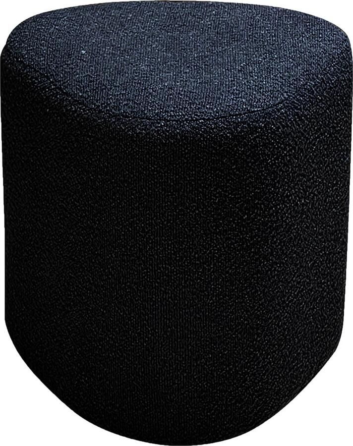 Leitmotiv Poef Ada Organic Large Zwart 60x47x38cm Scandinavisch