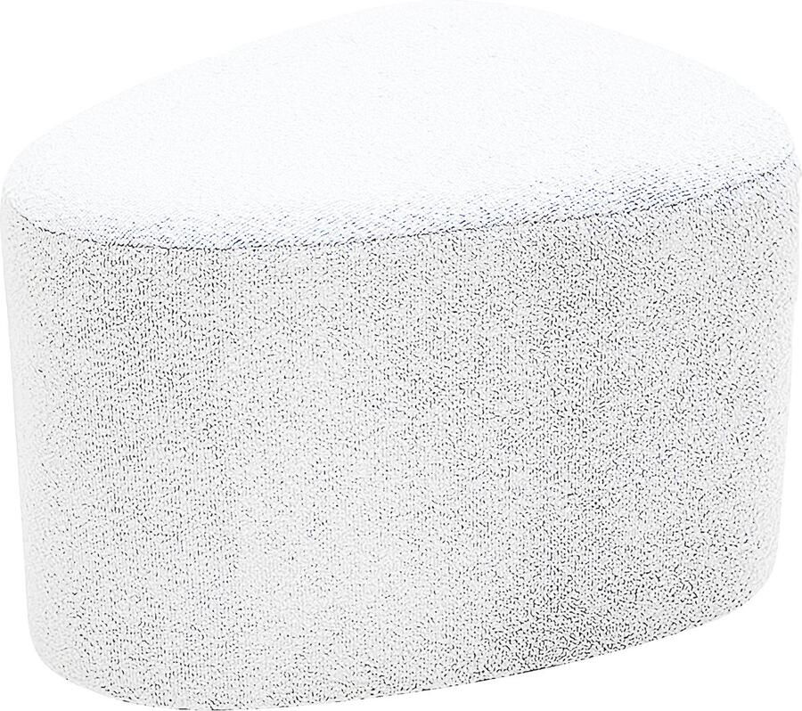 Leitmotiv Poef Ada Organic Wit 40x38cm Scandinavisch