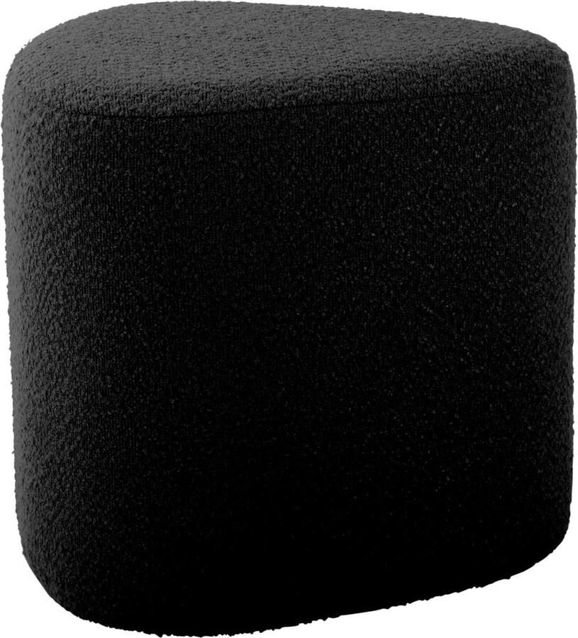 Leitmotiv Poef Ada Organic Zwart 40x38cm Scandinavisch